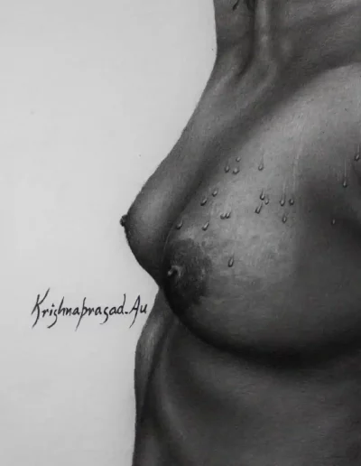 kriznchill artist krishna pencil drawing