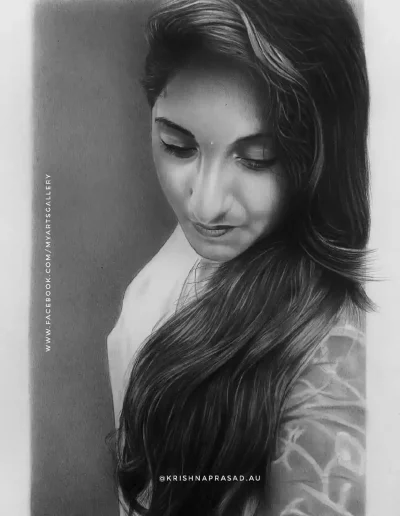 kriznchill artist krishna pencil drawing