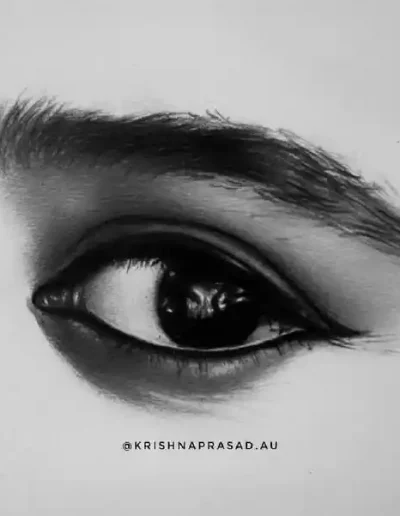 kriznchill artist krishna pencil drawing