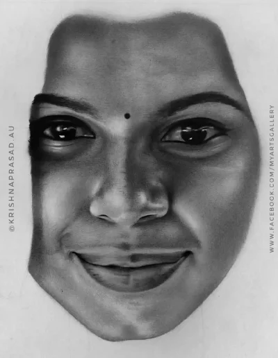 kriznchill artist krishna pencil drawing