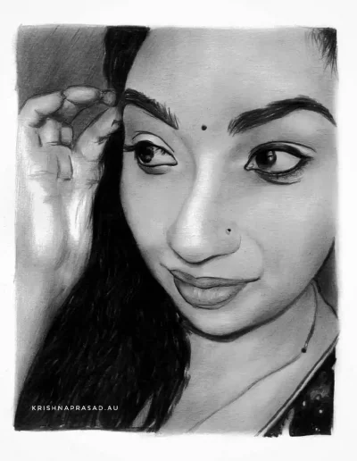 kriznchill artist krishna pencil drawing