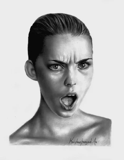 kriznchill artist krishna pencil drawing