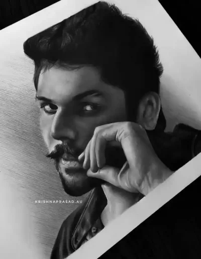 kriznchill artist krishna pencil drawing