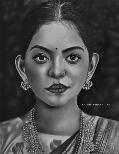 kriznchill artist krishna pencil drawing