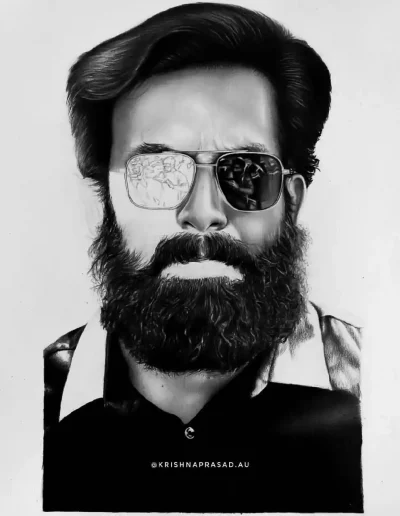 kriznchill artist krishna pencil drawing