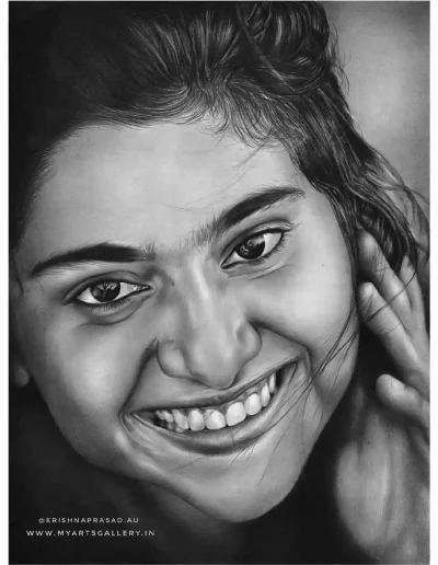 kriznchill artist krishna pencil drawing