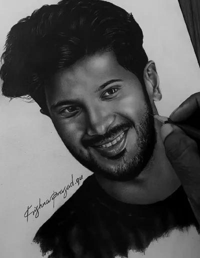 kriznchill artist krishna pencil drawing
