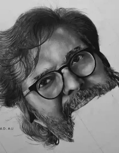 kriznchill artist krishna pencil drawing