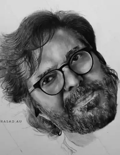 kriznchill artist krishna pencil drawing