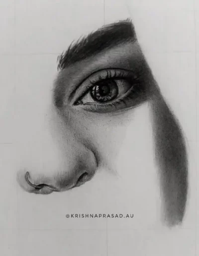 kriznchill artist krishna pencil drawing