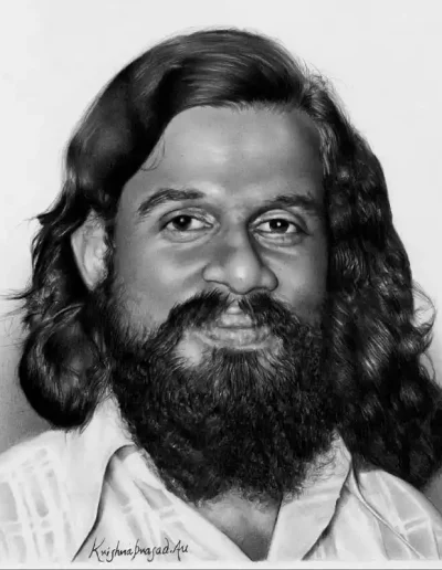 kriznchill artist krishna pencil drawing