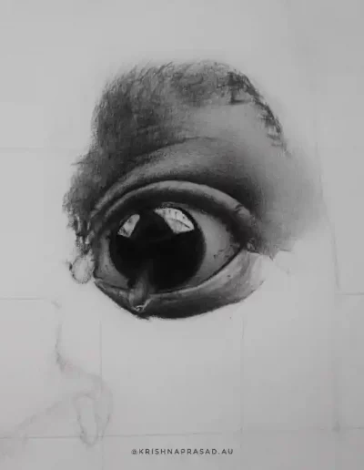 kriznchill artist krishna pencil drawing