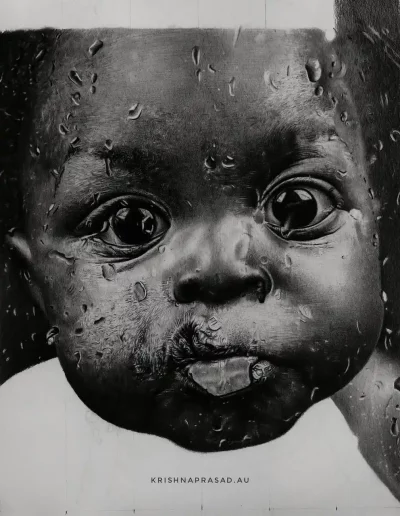 kriznchill artist krishna pencil drawing