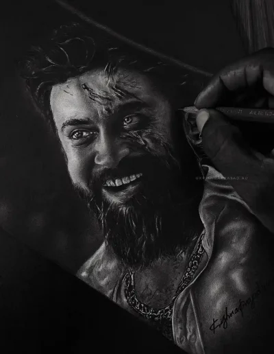 kriznchill artist krishna pencil drawing